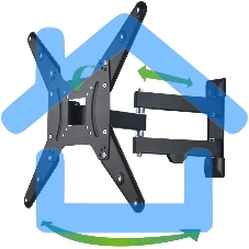 Кронштейн для телевизора Hama 00220824 черный 32