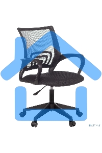 Кресло компьютерное Бюрократ CH-695NLT/BLACK спинка сетка черный TW-01, сиденье черный TW-11