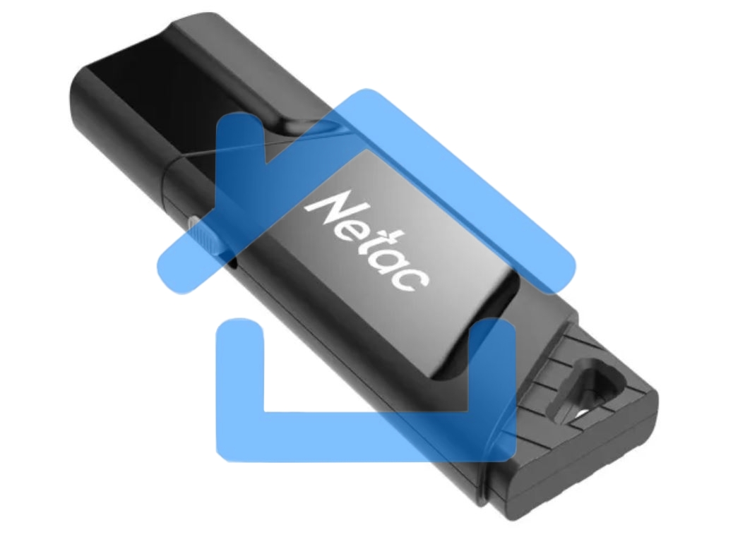 Флешка USB R/W R/W Netac U336S 128Gb <NT03U336S-128G-30BK>, USB3.0, пластиковая с защитой от записи