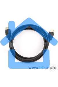 Кабель Cablexpert HDMI CC-HDMI4L-1M, 19M/19M, v2.0, серия Light, позол.разъемы, экран, 1м, черный, пакет