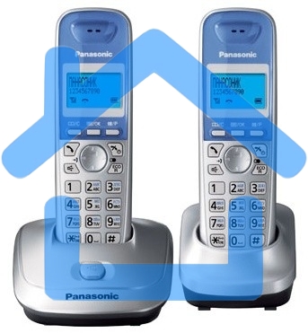 Телефон беспроводной (DECT) Panasonic KX-TG2512RUS (серебристый) Доп трубка в комплекте,АОН, Caller ID,спикерфон на трубке,полифония