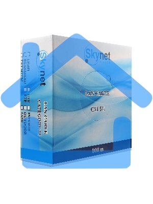 Кабель SkyNet Premium UTP-LSZH 4x2x0,51, низкое дымовыделение, нулевое содержание галогенов, медный, FLUKE TEST, кат.5e, однож., 100 м, box, оранжевый