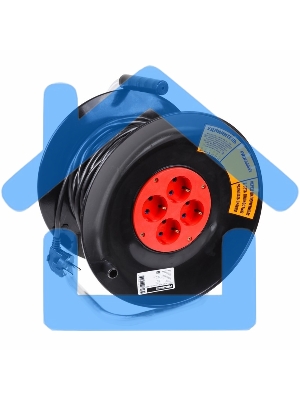 Удлинитель силовой на катушке 4 гнезда с/з 20 м 3х1 мм² STANDART PROCONNECT