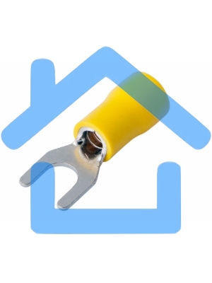 Наконечник вилочный изолированный 5.3 мм 4-6 мм² (НВи 6.0-5/НВи 5,5-5) желтый Rexant