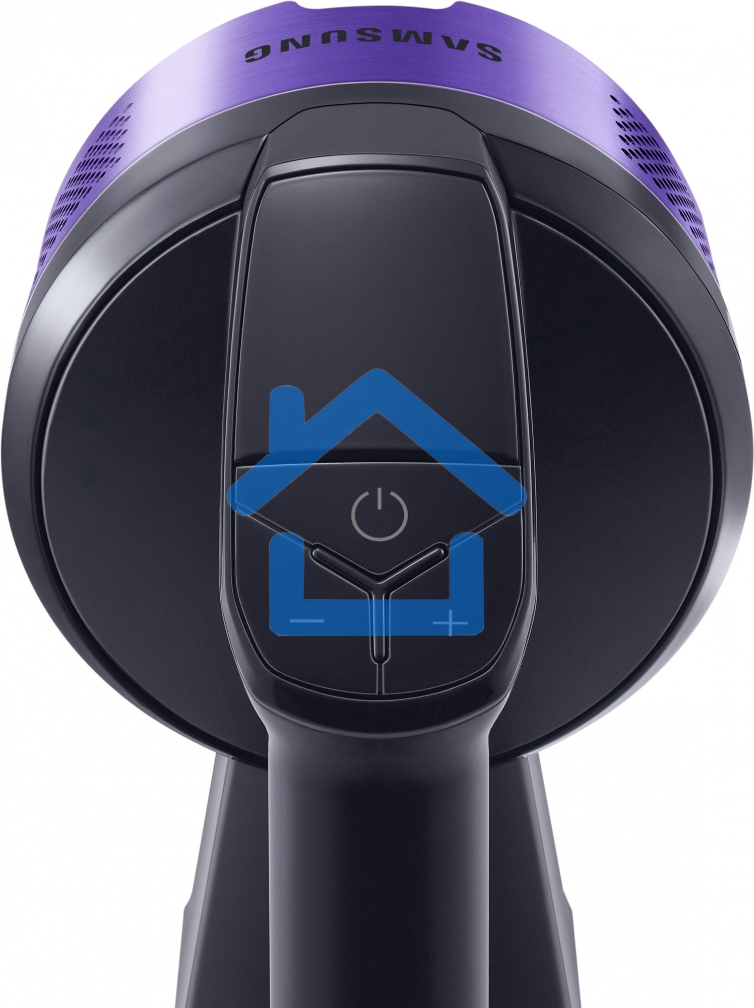 Пылесос вертикальный Samsung VS15A6031R4/EV фиолетовый/черный, питание от аккумулятора, 150 Вт, уборка сухая, пылесборник 0.8 л, работа от АКБ max 40 мин.