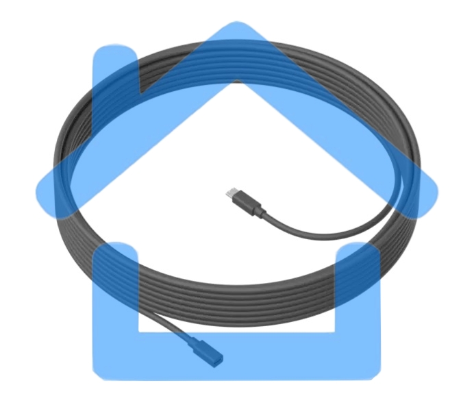 Кабель LOGITECH MeetUp 10m Mic Cable - GRAPHITE - WW - MEETUP 10M MIC CABLE