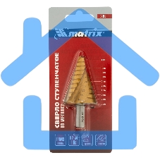 Сверло Matrix ступенчатое 9-12-15-18-21-24-27-30-33-36мм hss спиральный профиль шестигранный