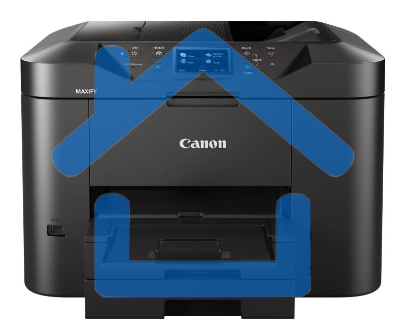 МФУ струйное Canon MAXIFY MB2740, A4, цветной, печ. до 24 стр/мин. (ч/б) 15.5 стр/мин. (цвет), скан. до 18.5 стр/мин (ч/б) 15.5 стр/мин (цет), 600 x 1200 dpi (печать), 1200x1200dpi (скан.), USB, RJ-45, Wi-Fi