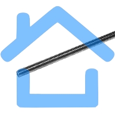 Шпилька (Штанга) оцинкованная с резьбой М8х2 м DIN 975 - накл. 100548 Tech-KREP