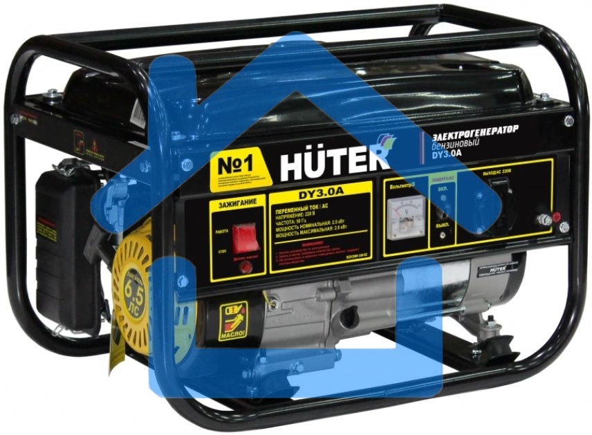 Электрогенератор бензиновый Huter DY3.0A, 2.8 кВт, 67 дБ, 39 кг