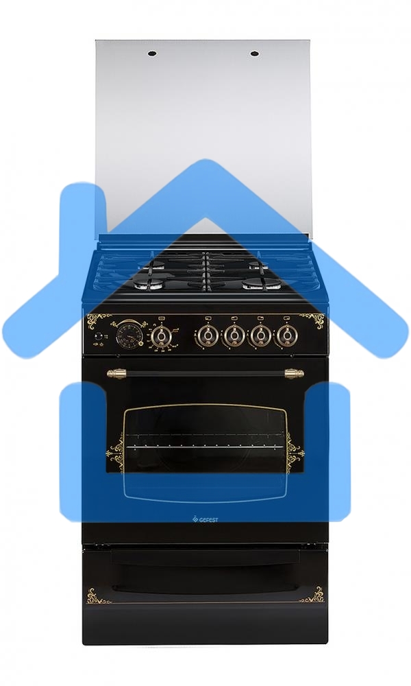 Плита газовая Gefest ПГ 6100-03 0179 черный, конфорок 4 шт, духовка 52 л, 60 см x 85 см x 60 см