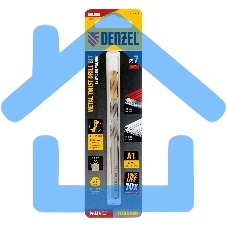 Сверло спиральное по металлу Denzel 7,0 x 109мм, Р6М5, Golden Tip