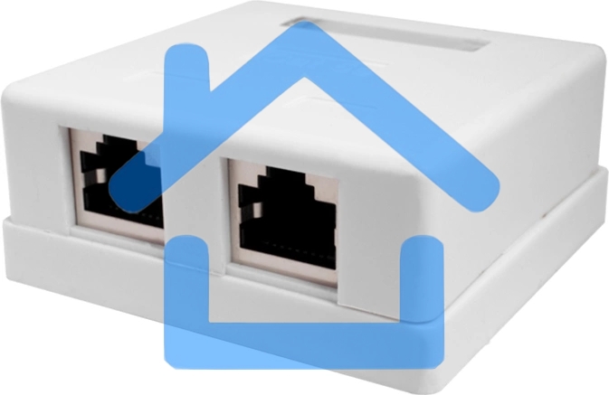 Розетка Suprlan 10-0308-1 наклад.RJ45 2 кат.5E FTP белый