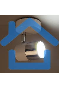 Светильник Hiper Светильник встраиваемый белый + Хром H078-1 Поворотный, мощность ламп до 50Вт Размер 13х27