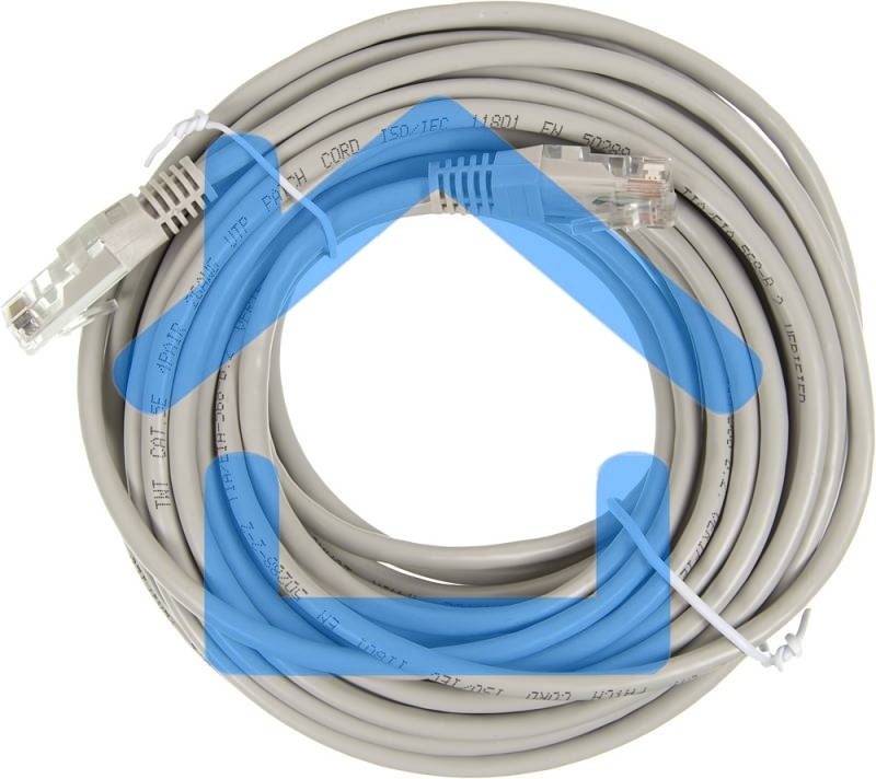 Кабель Патч-корд Lanmaster UTP TWT-45-45-10-GY вилка RJ-45-вилка RJ-45 кат.5е 10м серый ПВХ (уп.:1шт)