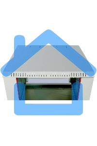 Шкаф телекоммуникационный настенный разборный 6U (600 x 650) дверь стекло