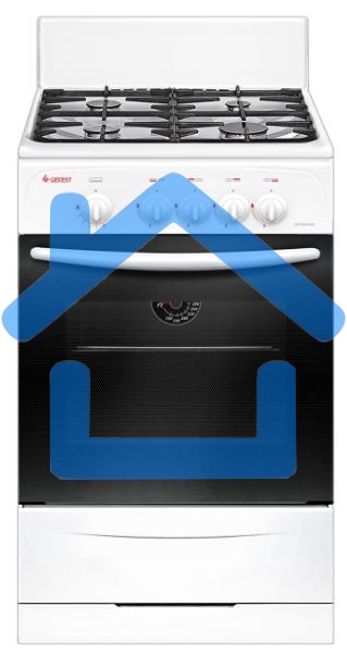 Плита газовая Gefest CG 50М02 К73 белый, конфорок 4 шт, духовка 42 л, 50 см x 85 см x 53 см