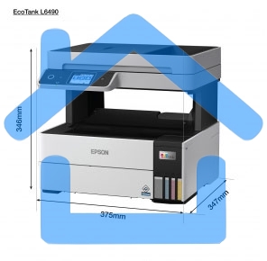 МФУ струйное Epson L6490 (C11CJ88405), A4, цветной, печ. до 17 стр/мин. (ч/б) до 9.5 стр/мин. (цвет), 1200 x 4800 dpi (печать) 1200x2400dpi (скан.), USB, RJ-45, Wi-Fi
