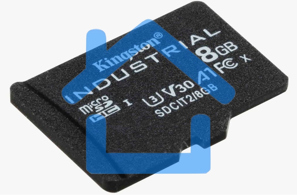 Флеш карта microSDHC 8Gb Class10 Kingston <SDCIT2/8GbSP> Industrial Temperature Class UHS-I без адаптера