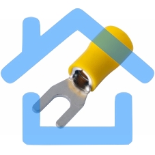 Наконечник вилочный изолированный 4.3 мм 4-6 мм  (НВи 6.0-4/НВи 5,5-4) желтый 08-0151 Rexant