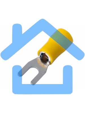 Наконечник вилочный изолированный 4.3 мм 4-6 мм  (НВи 6.0-4/НВи 5,5-4) желтый 08-0151 Rexant