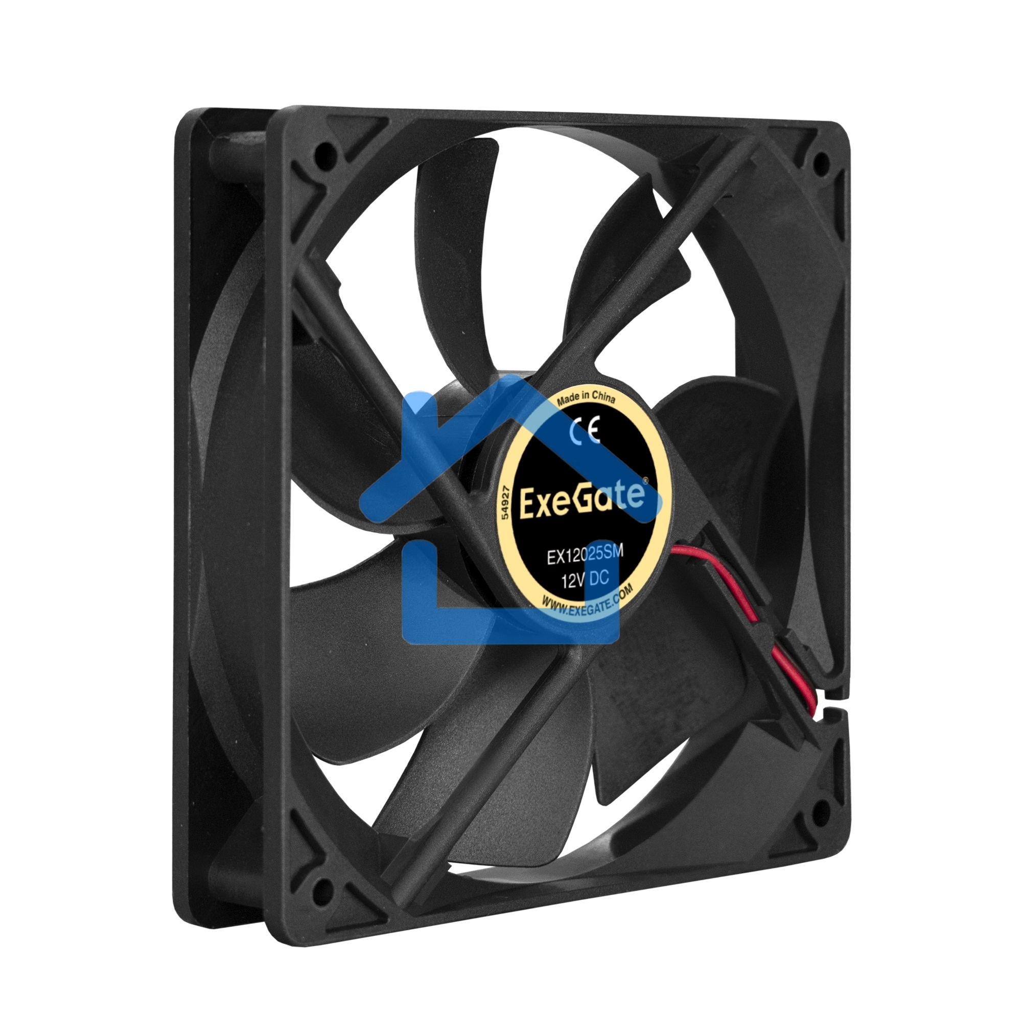Вентилятор для корпуса ExeGate EX12025SM черный, 120 мм, 1500 об/мин, 24 дБ, 2 pin