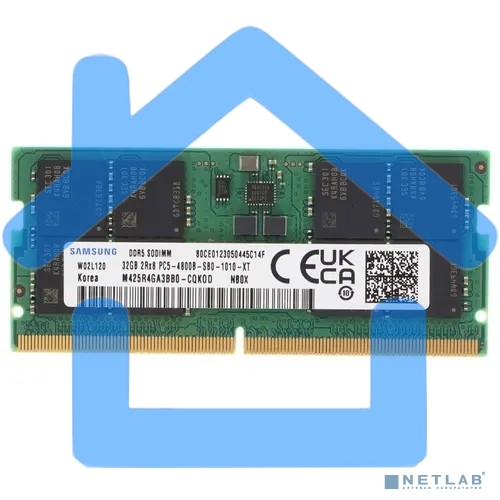 Оперативная память Samsung, DDR5, 32Gb (1x32Gb), 4800MHz, CL40, SO-DIMM