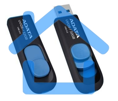 Флешка USB ADATA UV128 (AUV128-128G-RBE), 128Gb, USB 3.0, R/W 100/30, черный/синий