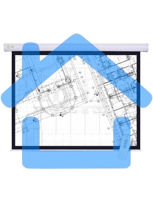 Экран Cactus 180x180см Motoscreen CS-PSM-180x180 1:1 настенно-потолочный рулонный белый (моторизованный привод)