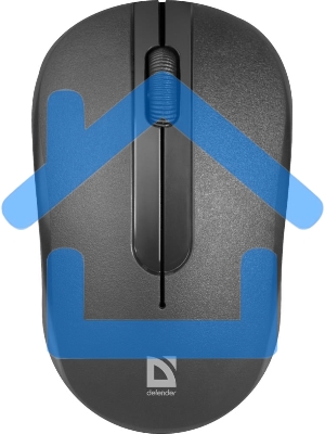 Мышь беспроводная Defender Hit MM-495 черный, 1600 dpi, радиоканал, USB, кнопки - 3