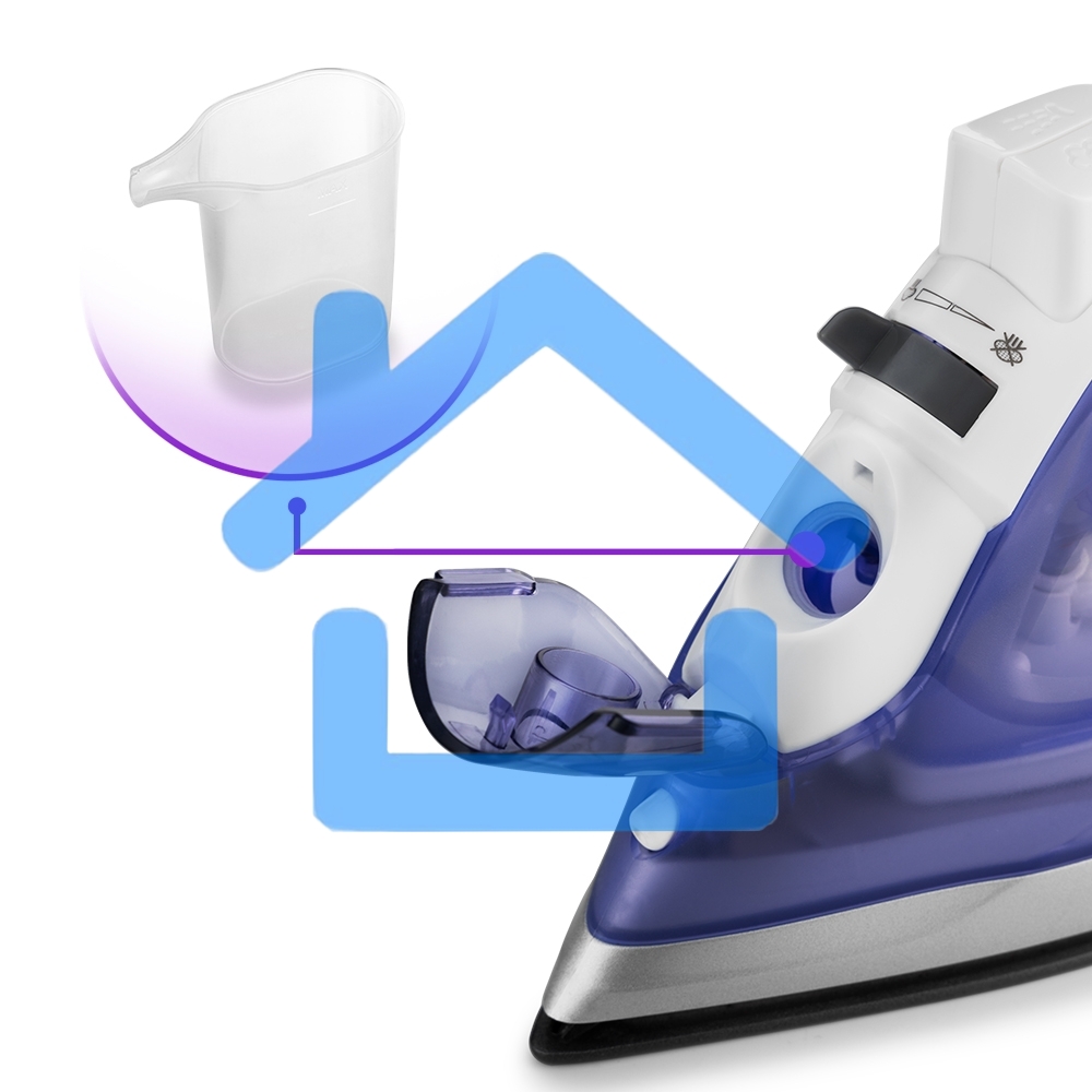 Утюг Kitfort KT-2603 1300Вт белый/фиолетовый