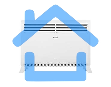 Конвектор Ballu Camino Eco Turbo BEC/EMT-2000 белый, 2000 Вт, 25 м2, термостат