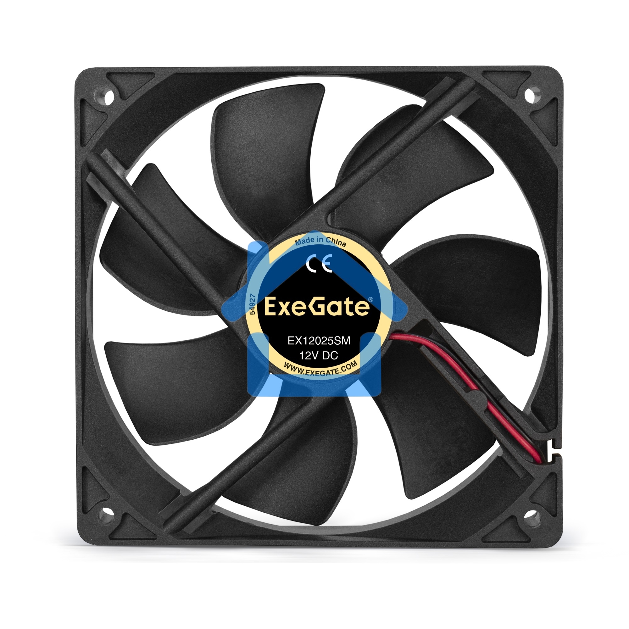 Вентилятор для корпуса ExeGate EX12025SM черный, 120 мм, 1500 об/мин, 24 дБ, 2 pin