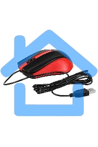 Мышь проводная Acer OMW012 черный/красный, 1200 dpi, USB, кнопки - 3