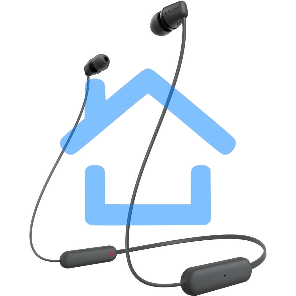 Гарнитура вкладыши Sony WI-C100 черный беспроводные bluetooth шейный обод