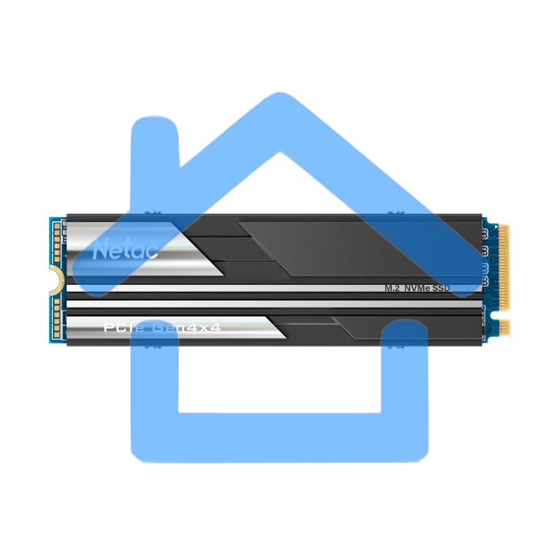 Накопитель SSD Netac NV5000, 500Gb, M.2 2280, PCIe 4.0 x4, NVMe, R/W 5000/2500, с радиатором