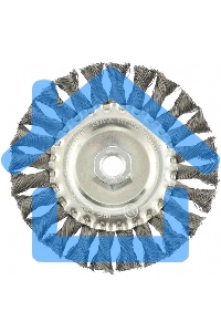 Щетка Matrix для УШМ 125 мм, М14, плоская, крученая проволока 0,35 мм