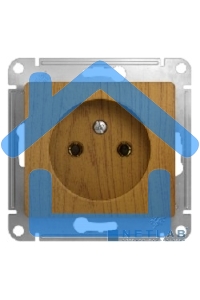 Механизм розетки 1-м СП Glossa 16А IP20 без заземл. дер. дуб SchE GSL000541
