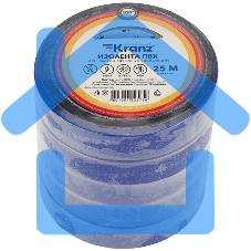 Изолента ПВХ KRANZ 0.13х15 мм, 25 м, синяя (5 шт./уп.)