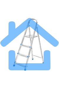 Стремянка Сибртех 4 ступени, стальная, оцинкованная