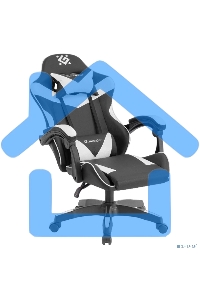 Кресло игровое Defender URANA черный/белый 64058