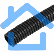 Труба автомобильная гофрированная ПП, Ø17 мм, разрезная, бухта 50 м/уп.