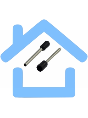 Наконечник штыревой втулочный изолированный F-18 мм 1.5 мм² (НШВи 1.5-18) черный Rexant