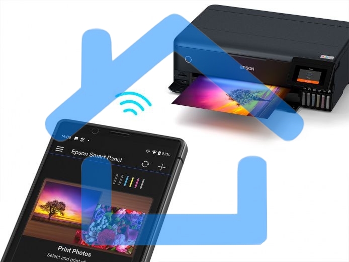 МФУ струйное Epson L8180 (C11CJ21403/C11CJ21402) A3 Duplex Net WiFi USB RJ-45 черный