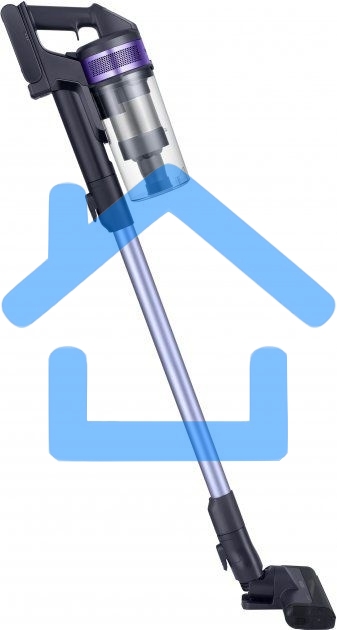 Пылесос вертикальный Samsung VS15A6031R4/EV фиолетовый/черный, питание от аккумулятора, 150 Вт, уборка сухая, пылесборник 0.8 л, работа от АКБ max 40 мин.