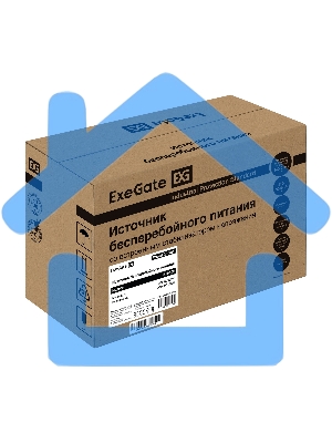 Источник бесперебойного питания ExeGate Power Smart ULB-500.LCD.AVR.2SH 500VA/300W, LCD, AVR, 2*Schuko, металлический корпус, черный