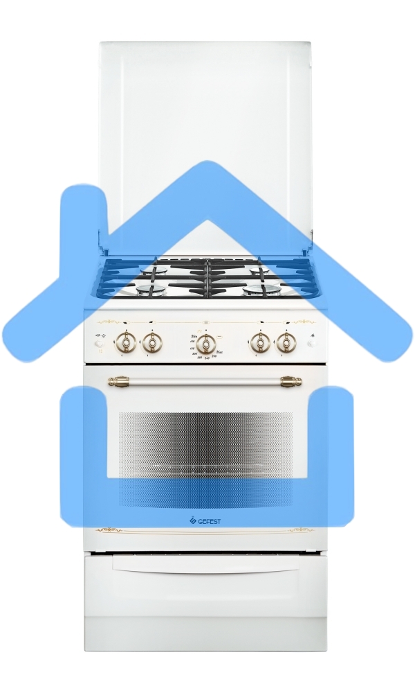 Плита газовая Gefest ПГ 6100-02 0185 белый, конфорок 4 шт, духовка 52 л, 60 см x 85 см x 60 см