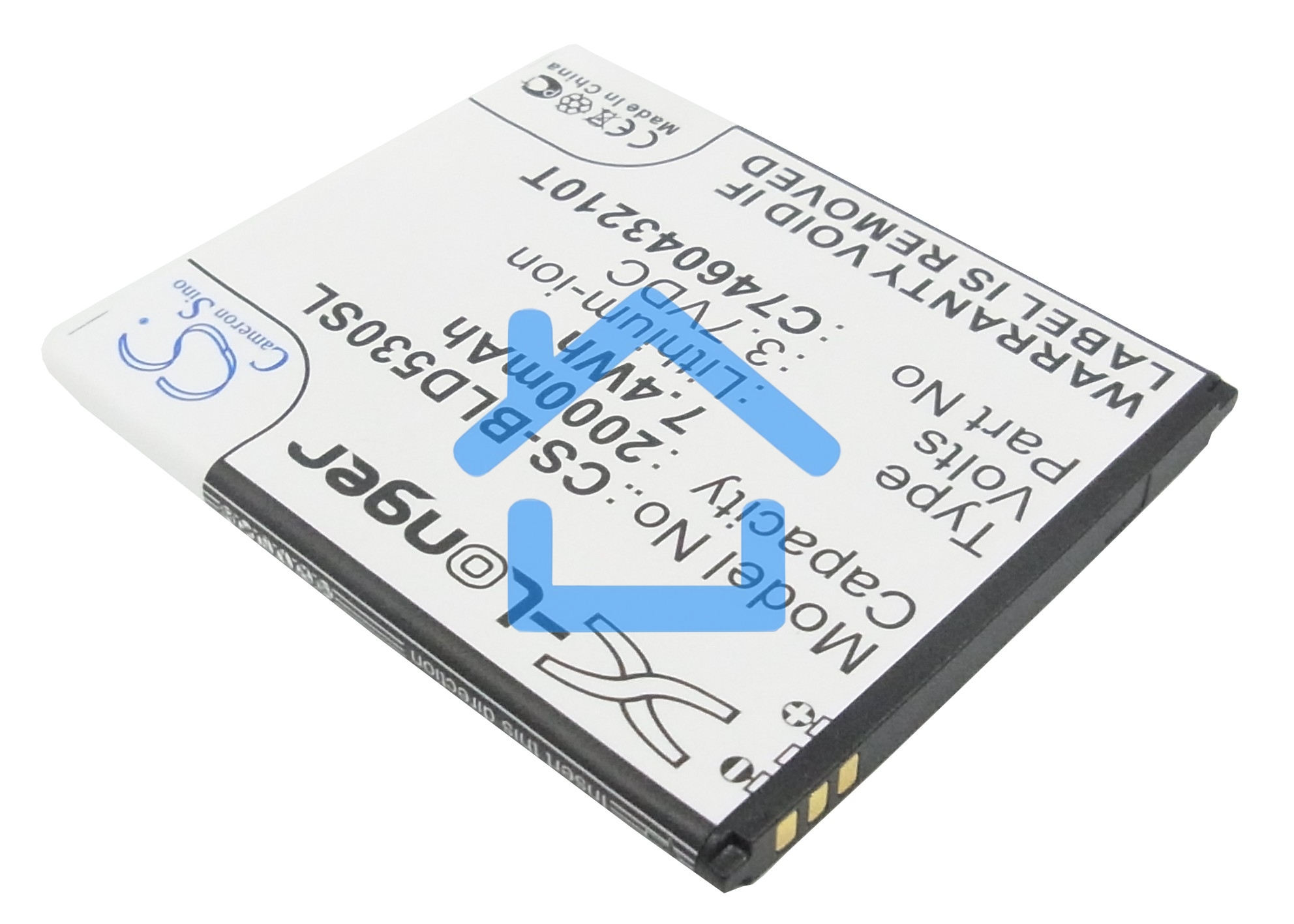 Аккумулятор CameronSino CS-BLD530SL для Explay Fresh 3.7V / 2000mAh / 7.40Wh