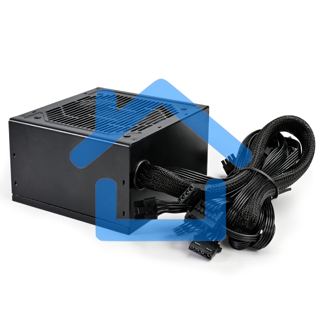 Блок питания PCCOOLER KF650, 650W 80 PLUS White (ATX, ATX 2.4, Non-modular, 1x24(20+4)pin 550мм, 1xCPU*2 8(4+4)pin 610+150мм, 2xPCIe 8(6+2)pin 510мм, 2xSATA*3+MOLEX4pin*1 450+150+150+150мм, Active, 120x120мм, 140x150x86mm, APFC, OVP, SCP, OPP (140-160%, 2