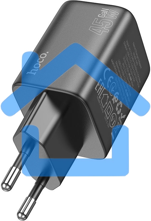Сетевое зарядное устройство Hoco N42 Elogiado 45W 3A+2.25A (PD+QC+AFC) 2xUSB type-C универсальное черный